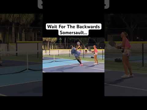 Wait For The Backwards Somersault! 🤯 #pickleball #fyp #viral #shorts #reels