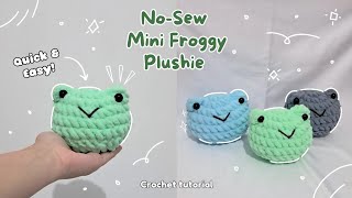 no sew mini frog plushie crochet tutorial | quick and easy step by step guide to crochet plushies