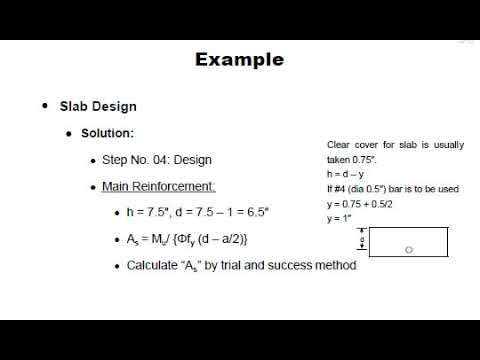 Design of RC Slab - Theory  04 (Design Example)