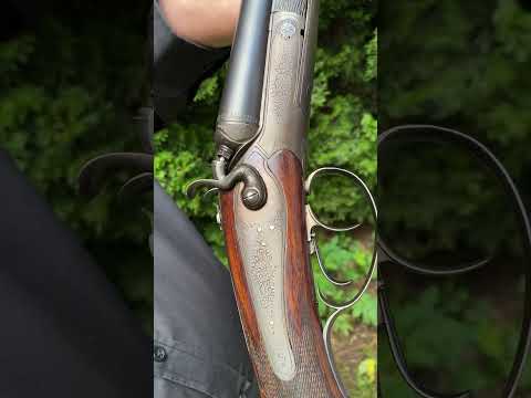 Old double barrel hunting gun from 19th century