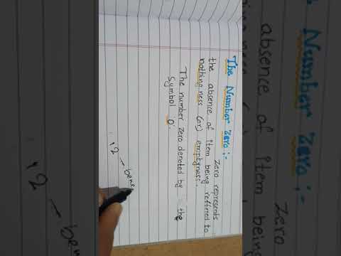 Concept of  Zero#The number zero#(0)