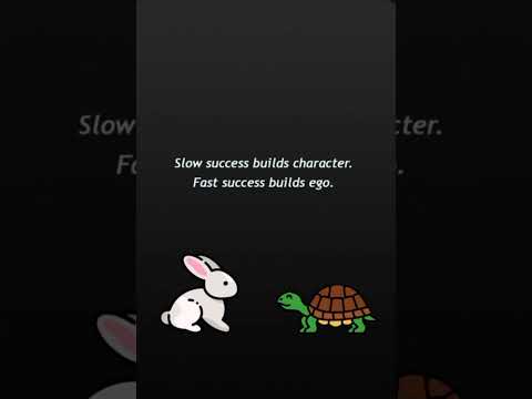 Slow success builds character. Fast Success builds ego.#inspirationalthoughts #shorts #statusvideo