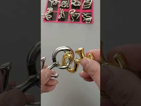 How to separate the gold and silver iron buckles #brainteaser #puzzlegame #puzzle