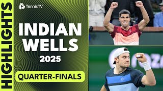 Alcaraz vs Cerundolo; Medvedev & Draper Also Play | Indian Wells 2025 Quarter-Final Highlights