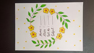 Front page design | Project border designs | Assignment front page design #diy #project