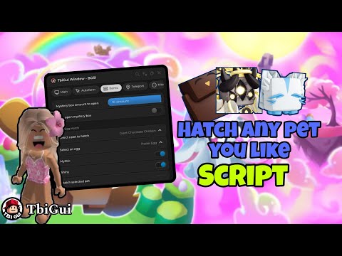 Roblox Bubble Gum Simulator Infinity hatch any pet script / autofarm / auto server hop and more