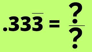 How to rewrite .333 as Fraction