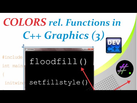 Part 9 | How to fill colors in Shapes | Graphics in C++