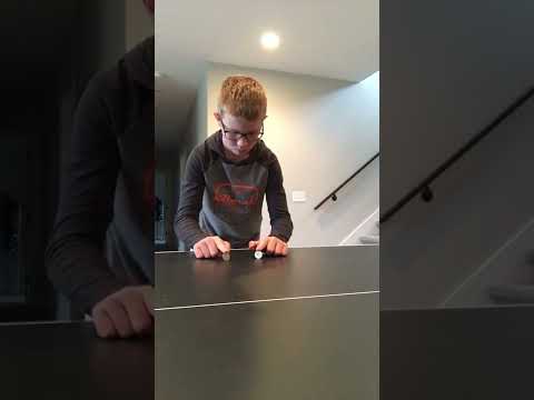 Satisfying Double Coin Spin Trick Shot - Raw Clip #shorts