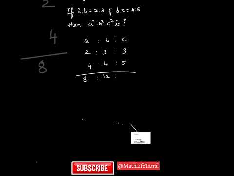 Ratio proportion| Sum 2| #ytshorts