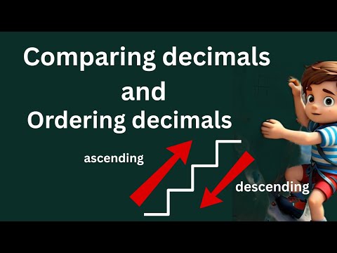 Comparing decimals| ordering decimals |ascending and descending order| 6th class maths