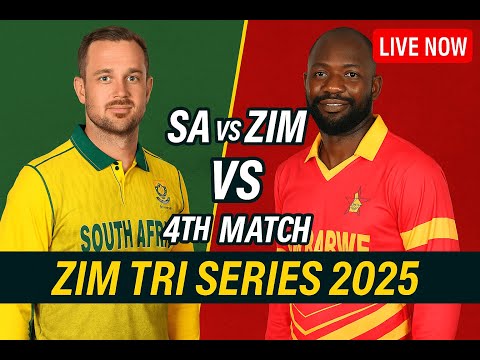 SA vs ZIM 4th Match | ZIM Tri Series 2025 | Live Cricket Match Today