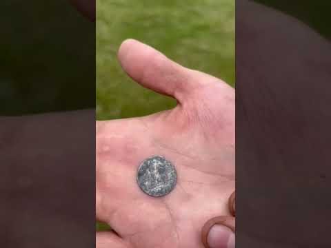 FIRST HOLE! #metaldetecting #lucky #indianastones #coins #silver #old #pa