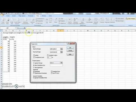 regression analysis by using excel