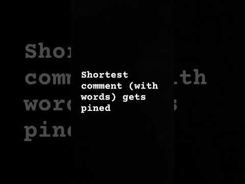 Shortest comment gets pined!#viral #fypシ #trending