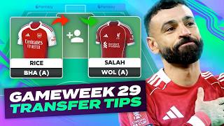 RICE OUT 🤔  FPL TRANSFER TIPS GAMEWEEK 29 | Fantasy Premier League Tips 2025/26