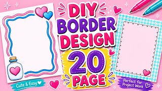 Beautiful Project Work Design 🌸 #diy #borderdesign #frontpage #design 