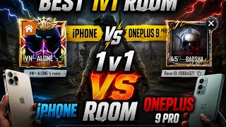 Best 1v1 Room Challenge | iPhone vs OnePlus 9 Pro | PUBG Mobile Extreme Battle!