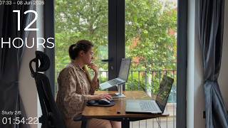 12-Hour LIVE Study/Work With Me 🎓 | Cozy UK Ambience | Custom Pomodoro Timer | Deep Work Mode