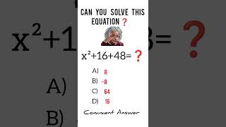 99% Fail This Simple Equation!#mathchallenge