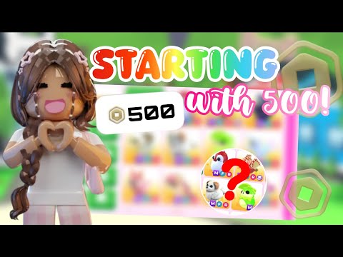STARTING OVER with 500 ROBUX in adopt me! *I got my DREAM PET* 🐕