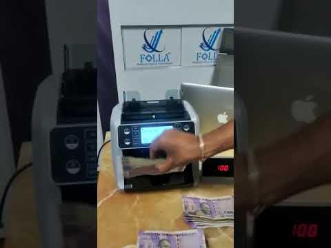 Folla cash counting machine with fake note detection