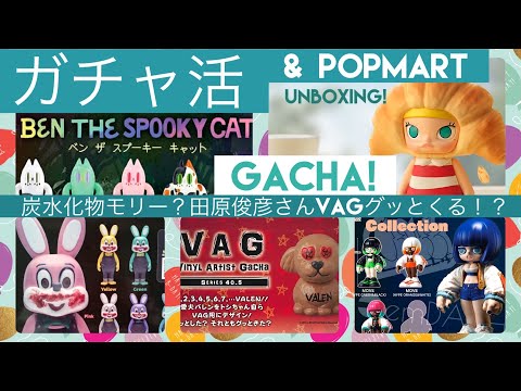 【ガチャ活 & POPMART】炭水化物mollyや田原俊彦さんのグッとくるVAGなど一気に開封…！