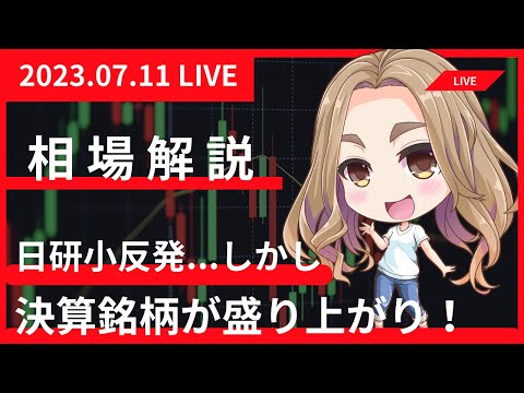 [日経小反発でも決算銘柄が盛り上がり！] 7/11相場解説