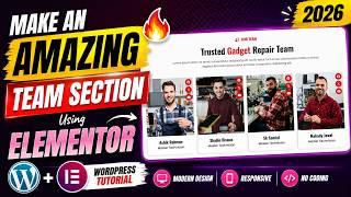 Create a PREMIUM Team Member Section in Elementor ✨ | WordPress Tutorial 2026