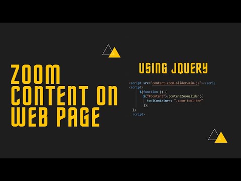 Zoom In/Out web page using Jquery