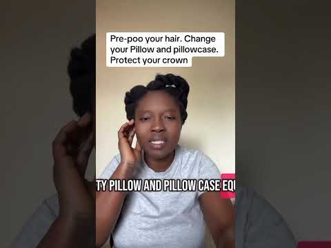 Prepoo your hair, change your pillow and pillow case. Protect your crown m. #youtubeshorts #fyp