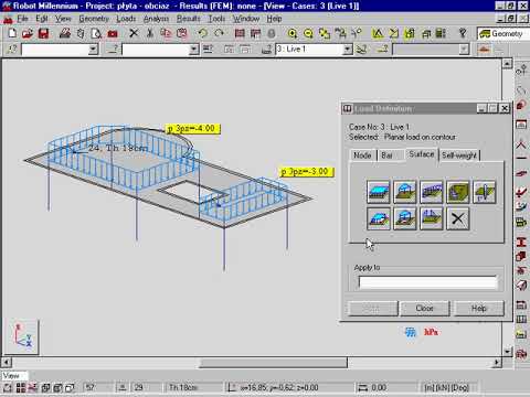 Autodesk Robot structural analysis - load definition plate