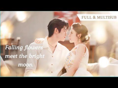 Falling flowers meet the bright moon.#drama #movie #love