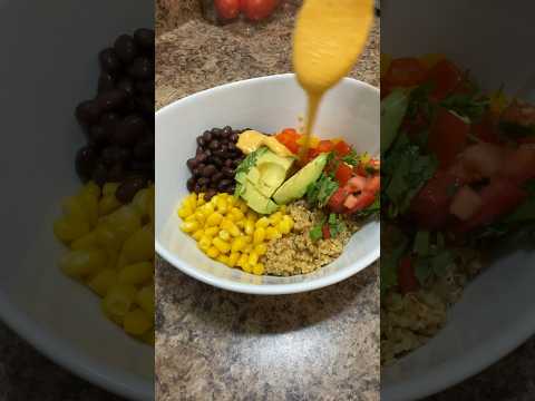 Easy dinner option. Black bean bowl #dinnerideas #healthyeating