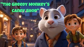 The Greedy Monkey's Candy Shop | Fun Story for Kids | Learn About Fairness and Sharing |FunPlusLearn