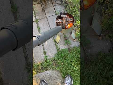 How to get your campfire going with a leaf blower