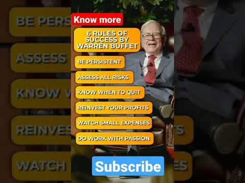6 Rules of Success By Warren Buffet  #shorts #knowmore