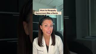 How To Reapply Sunscreen Like A Dermatologist #shorts