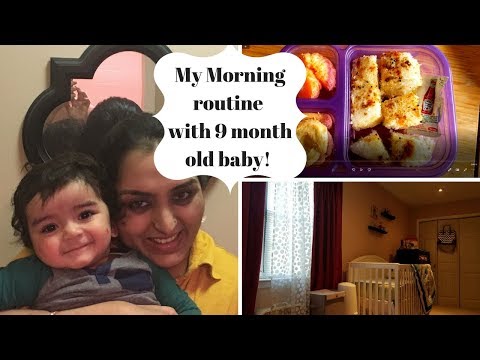 My morning routine with 9 month old baby | Indian SAHM / NRI mom morning routine with a baby