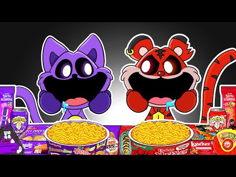 Poppy Playtime CATNAP ASMR Mukbang - Eating Show in Convenience Store |Tasty Toon