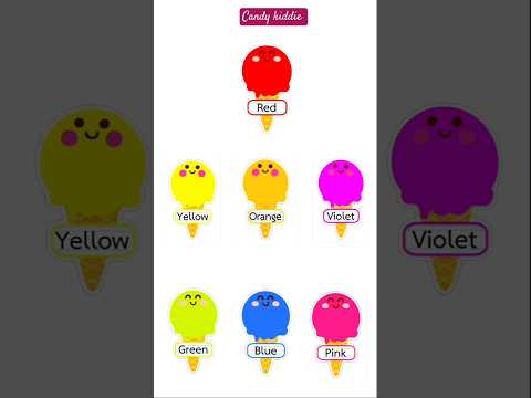 LEARN COLORS WITH ICECREAM 🍦🍦🍦 l Color chart for kids l candy kiddie