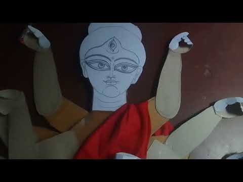 Paper Durga 2025🪷 | Part 3 | Complete structure making of Ma Durga | By Joyjit Chatterjee#art #craft