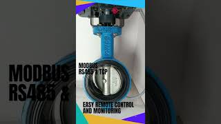 Smart Motorized Butterfly Valve with Integrated Modbus Control #sensoware #industrialautomation