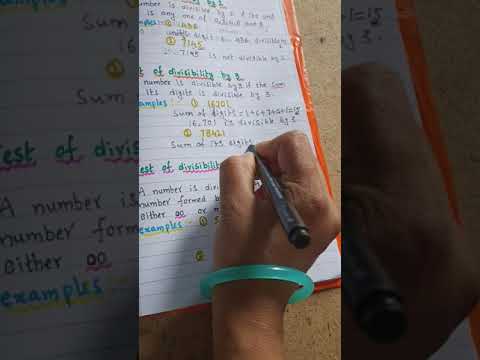 Tests of divisibility ( part 1)      #Rules of divisibility#