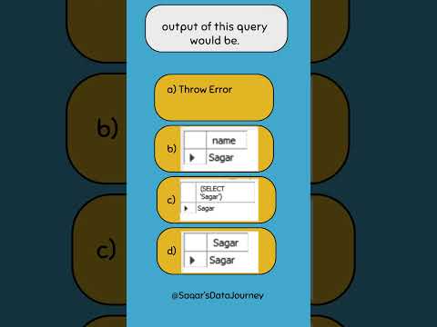 SQL Quiz day 6 | #dataanalysis #database #sql