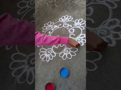#simple tricks #rangoli #beautiful #viral💮❤️