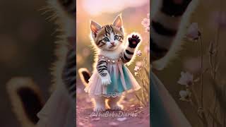 Tiny Cat Says Hi in the Sweetest Springtime Way 🌸💗