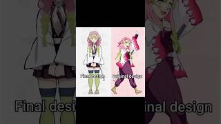 demon slayer original vs final design #anime #otaku #soundtrack #music #animemusic #animesong