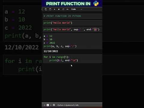 PRINT FUNCTION IN PYTHON #python  #shorts #pythonshorts