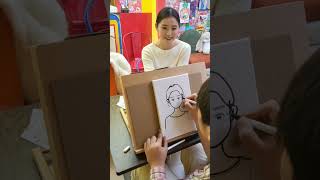 Relaxing Art Video | Live Minimal Portrait Sketch ❄️ | #TimelapseDrawing  #CalmingVideos |